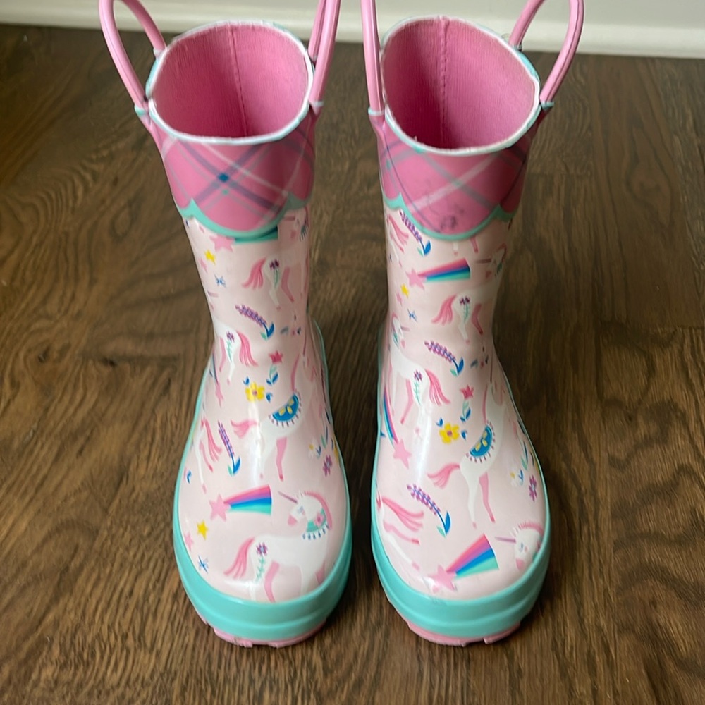 Stephen Joseph rain boots size 10, like new
